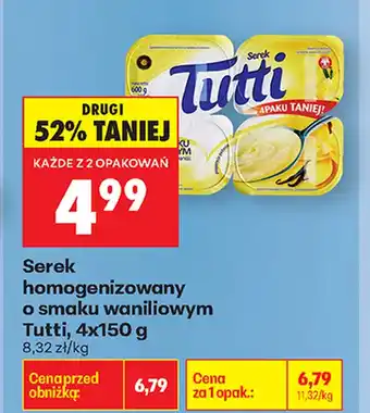Biedronka Serek homogenizowany Tutti oferta