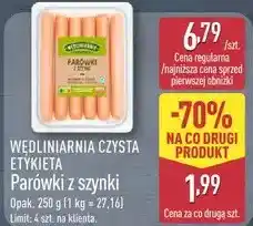 ALDI Wedliniarnia Czysta Etykieta Parówki z szynki oferta