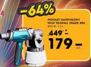 PISTOLET NATRYSKOWY HVLP TILSWALL SHARK 800, 800 W
