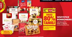 Biedronka Wszystkie bombonierki (Ptasie Mleczko, Meltie, Merci, Lindt, Raffaello, Ferrero, Toffifee) oferta