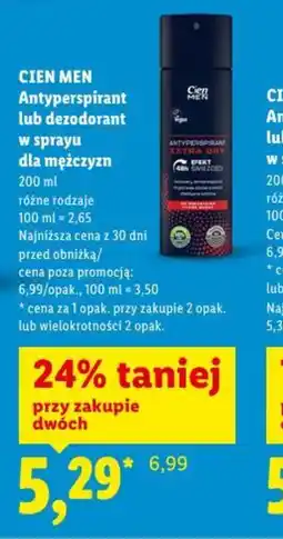Lidl Cien MEN Antyperspirant oferta