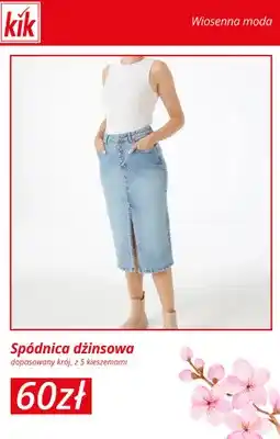 KiK Spódnica dżinsowa dopasowany krój, z 5 kieszeniami oferta