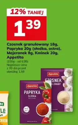 Hitpol Czosnek granulowany, Papryka słodka, ostra, Majeranek, Kminek, Appetita oferta