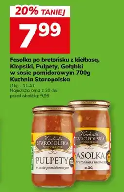 Hitpol Fasolka po bretońsku z kiełbasą, Klopski, Gołąbki w sosie pomidorowym oferta