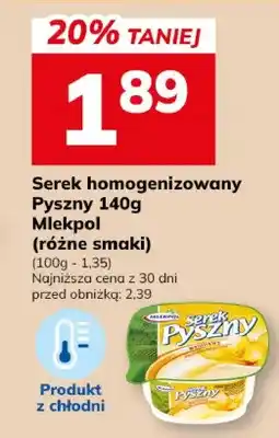 Hitpol Serek homogenizowany Pyszny 140g Mlekpol różne smaki oferta