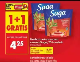 Biedronka Herbata ekspresowa czarna Saga, 75 torebek oferta
