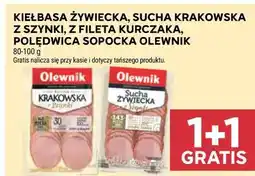 Stokrotka Market Kiełbasa Żywiecka, Sucha Krakowska z szynki, z fileta kurczaka, Polędwica Sopocka Olewnik oferta