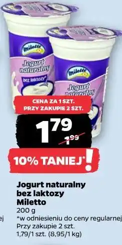 Netto Jogurt naturalny bez laktozy Miletto oferta
