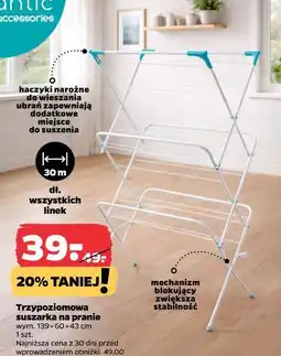 Netto Trzypoziomowa suszarka na pranie wym. 139x60x43 cm oferta