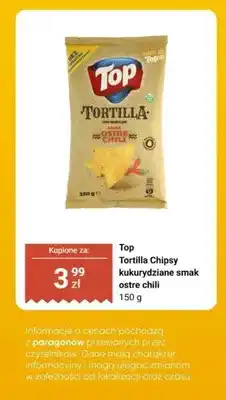 Biedronka Tortilla Chipsy kukurydziane smak ostre chili oferta
