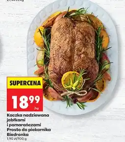 Biedronka Kaczka nadziewana jabłkami i pomarańczami prosto do piekarnika oferta