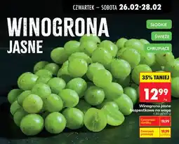 Biedronka Winogrona jasne bezpestkowe na wagę oferta