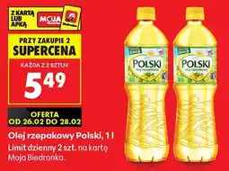Biedronka Olej rzepakowy Polski oferta