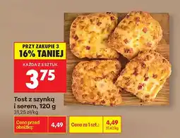 Biedronka Tost z szynką i serem oferta