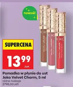 Biedronka Pomadka w płynie do ust Velvet Charm różne rodzaje oferta
