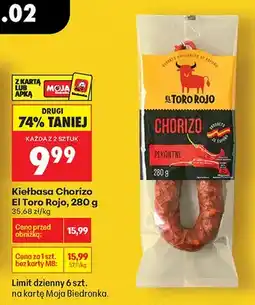 Biedronka Kiełbasa Chorizo pikantna oferta