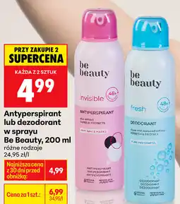 Biedronka Antyperspirant lub dezodorant w sprayu Be Beauty oferta
