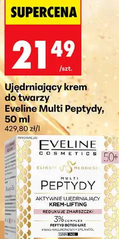 Biedronka Ujędrniający krem do twarzy Eveline Multi Peptydy oferta