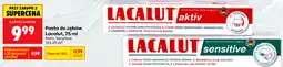 Biedronka Pasta do zębów Lacalut, 75 ml (Aktiv, Sensitive) oferta