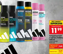 Biedronka Antyperspirant w sprayu Adidas, 200 ml (różne rodzaje) oferta