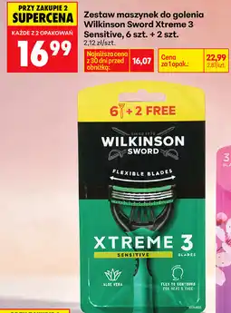 Biedronka Zestaw maszynek do golenia Wilkinson Sword Xtreme 3 Sensitive, 6 szt. + 2 szt oferta