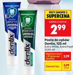 Biedronka Pasta do zębów Dentix, 125 ml (Extra White, Extra Fresh) oferta