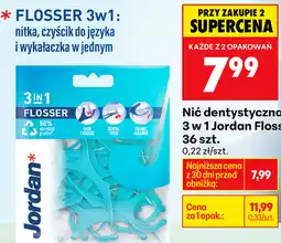 Biedronka Nić dentystyczna 3 w 1 Jordan Flosser, 36 szt oferta
