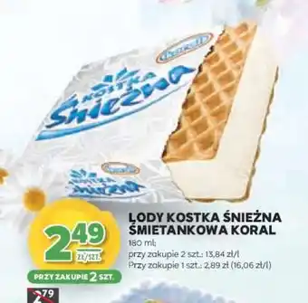 Stokrotka Market Lody Kostka Śnieżna śmietankowa Koral oferta