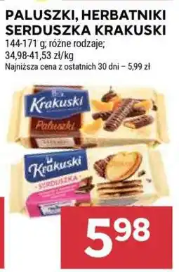 Stokrotka Market PALUSZKI, HERBATNIKI SERDUSZKA KRAKUSKI oferta