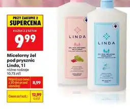 Biedronka Micelarny żel pod prysznic Linda, 1l oferta