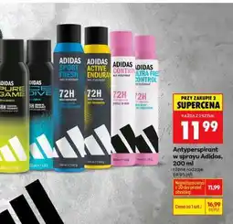 Biedronka Antyperspirant w sprayu Adidas, 200 ml oferta