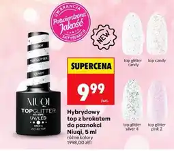 Biedronka Hybrydowy top z brokatem do paznokci Niuqi, 5 ml oferta