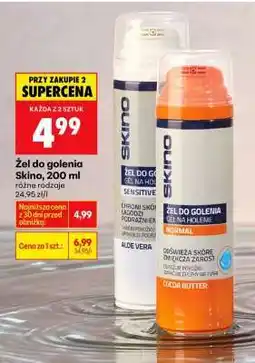 Biedronka Żel do golenia Skino, 200 ml oferta