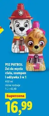 Lidl PSI PATROL Żel do mycia ciała, szampon i odżywka 3 w 1 oferta
