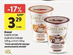Intermarche Deser śmietankowy chocolate straciatella Algida Carte D'or Les Desserts oferta