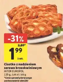Intermarche Ciastko z nadzieniem serowo-brzoskwiniowym Inter Europol oferta