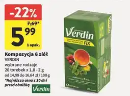Intermarche Herbata kompozycja 6 ziół Verdin Fix oferta
