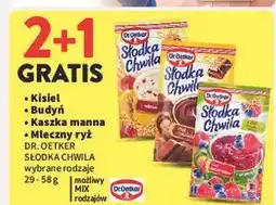 Intermarche Kaszka manna z kawałkami malin Dr. Oetker Słodka Chwila oferta