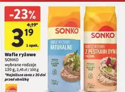 Intermarche Wafle ryżowe z dynią Sonko oferta