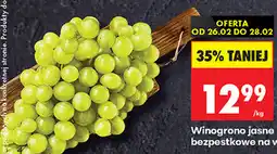 Biedronka Winogrono jasne bezpestkowe na wagę oferta