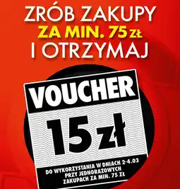 Biedronka Voucher 15 zł (przy zakupach za min. 75 zł) oferta