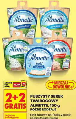 Biedronka Puszysty serek twarogowy Almette, 150 g różne rodzaje oferta