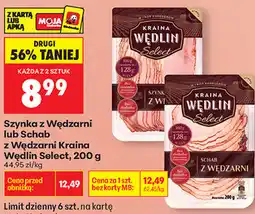 Biedronka Szynka z Wędzarni lub Schab z Wędzarni Kraina Wędlin Select oferta