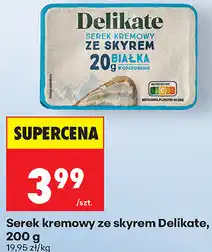 Biedronka Serek kremowy ze skyrem Delikate oferta