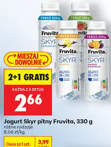 Biedronka Jogurt Skyr pitny Fruvita, 330 g (różne rodzaje) oferta