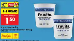Biedronka Jogurt naturalny typu greckiego Fruvita oferta