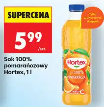 Biedronka Sok 100% pomarańczowy Hortex oferta