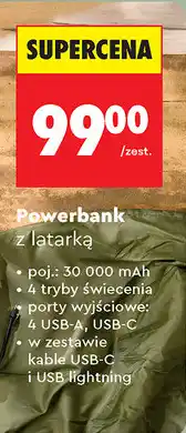 Biedronka Powerbank z latarką Wild Trek oferta