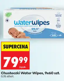 Biedronka Chusteczki Water Wipes, 9x60 szt oferta