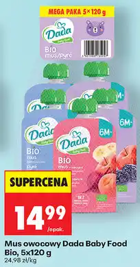 Biedronka Mus owocowy Dada Baby Food Bio oferta